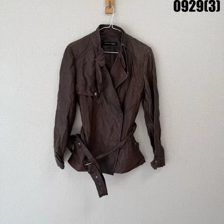 ANNE KLEIN 양가죽 자켓 브라운 S
