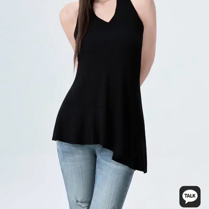미쏘 홀터넥 저지 원피스 블랙 s 90