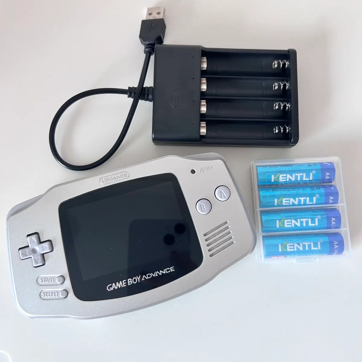 닌텐도 GBA 게임보이 어드밴스 IPS V5 + 충전지 + 부품