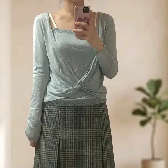 꼬임 스카이 빈티지 티