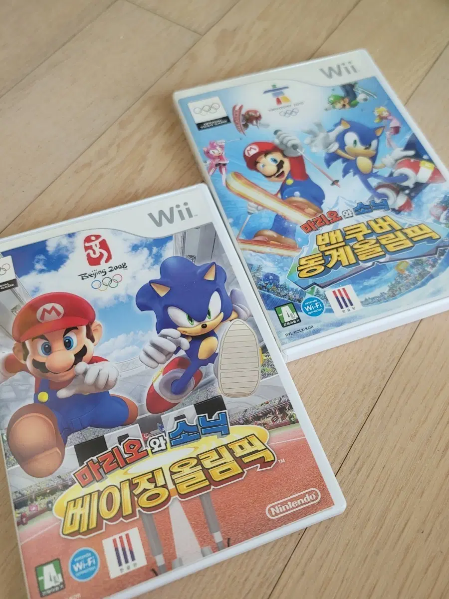 닌텐도 wii 정발 한글판 마리오 소닉 벤쿠버 동계올림픽+베이징올림픽