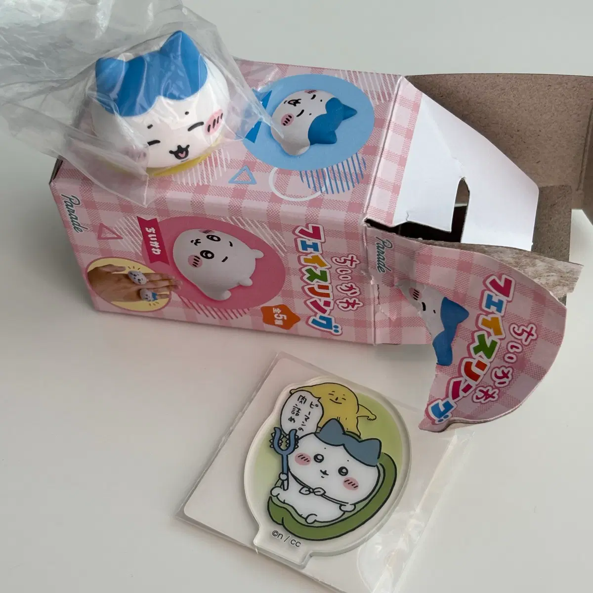 (3종) 치이카와 하치와레 페이스링 가챠 아크릴스탠드 랜덤마그넷 일괄
