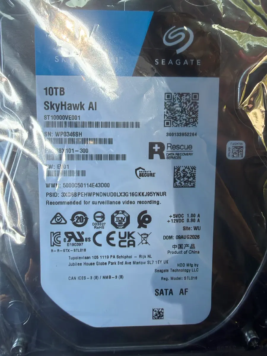 씨게이트 SkyHawk AI 10TB HDD