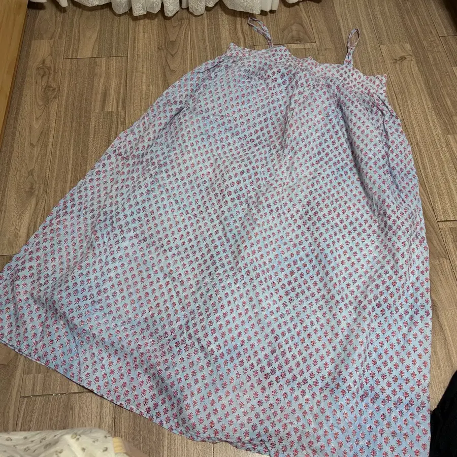 무인양품 패턴 롱 원피스
