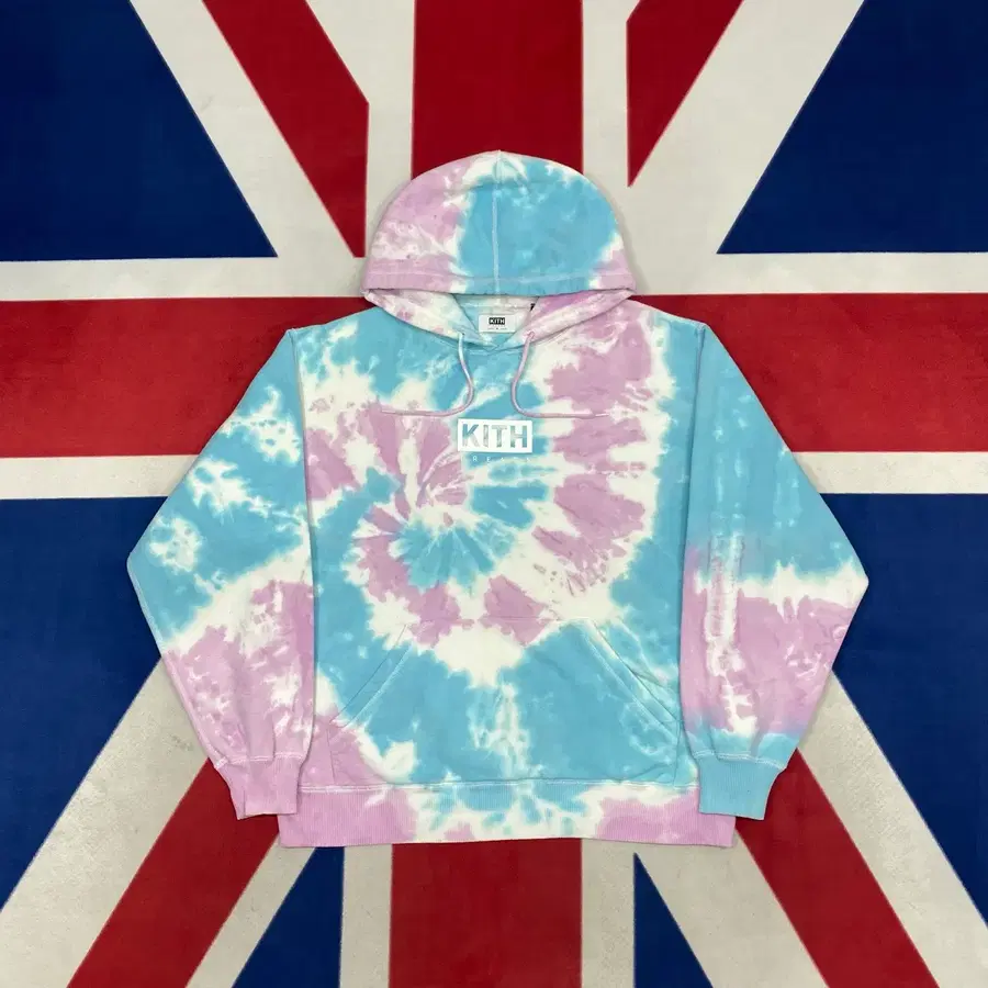 KITH 타이다이 오버핏 후드티 M 실측 XL