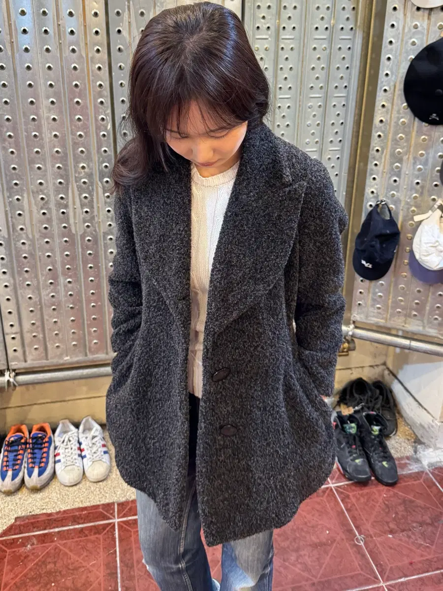 90s Made in Italy 비비안웨스트우드 밀란 알파카 울 코트 40size