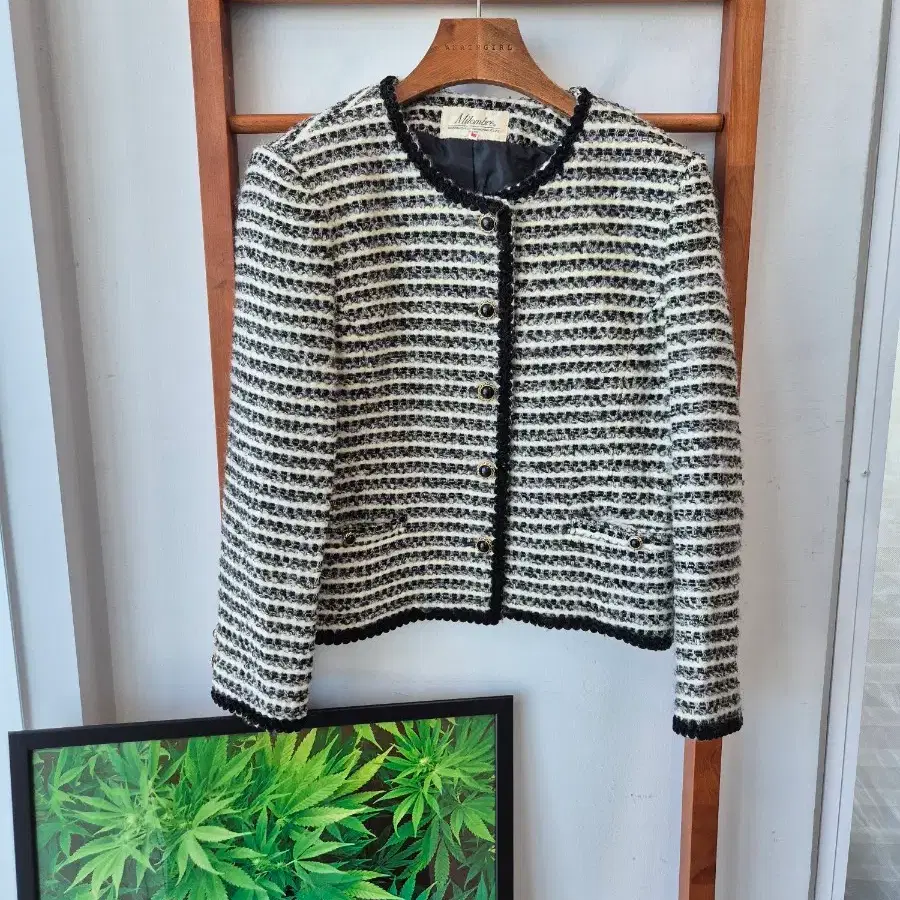 (프리미엄 JPN VTG) Milombre 부클 트위드자켓