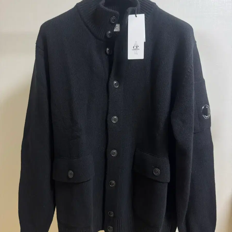 씨피컴퍼니 25fw grs 하이넥 램스울 가디건 블랙