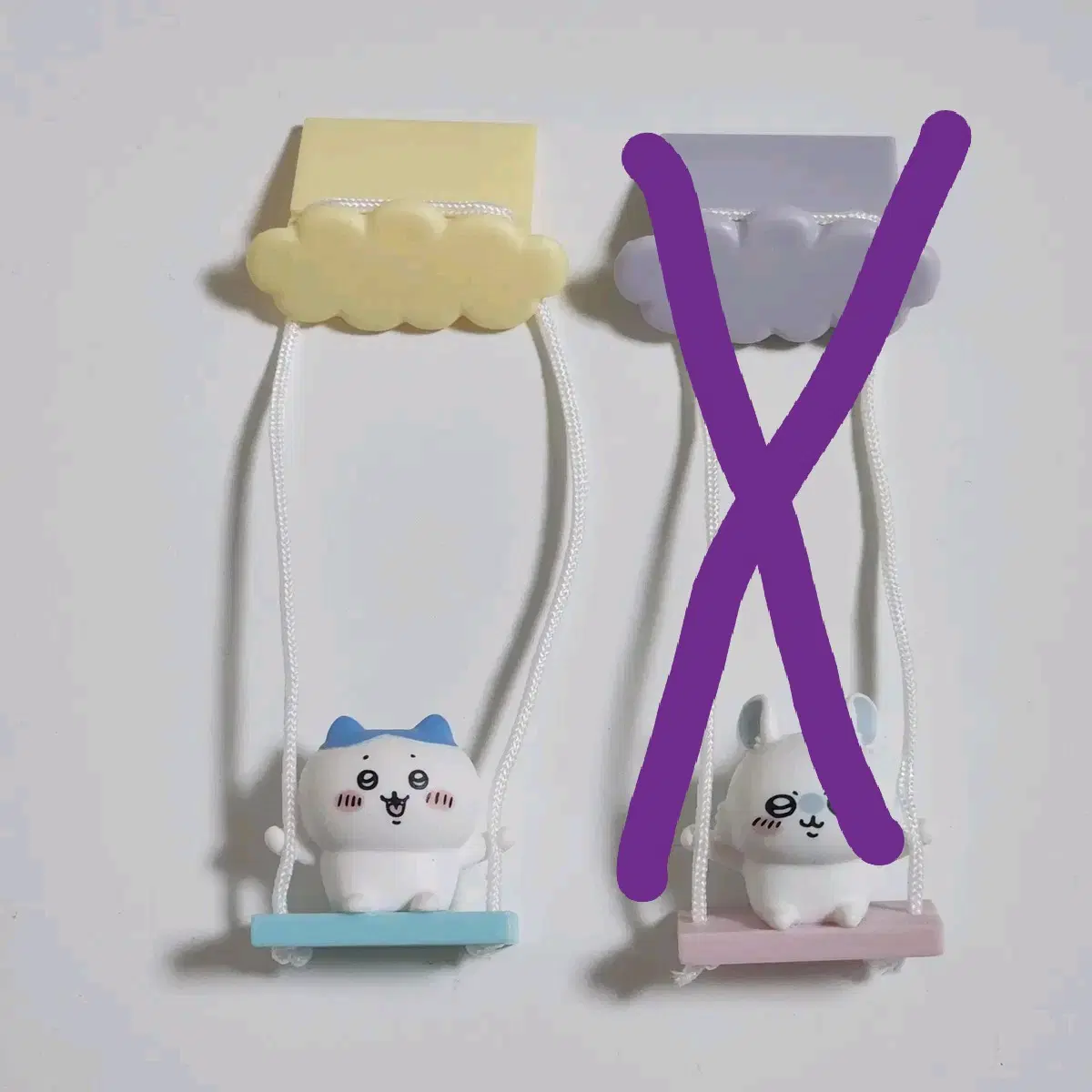 치이카와 먼작귀 그네 마스코트 피규어 가챠 - 하치와레