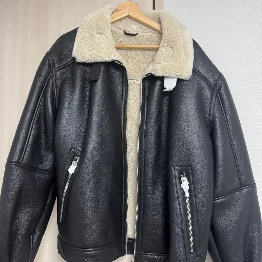 (XL) 자라 더블페이스드 페이크 레더 자켓 무스탕
