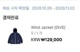벙탄소년단) 다이브 비람막이 S사이즈