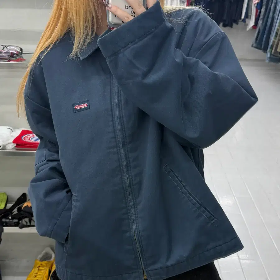 (2XL) 디키즈 00's 네이비 퀼팅 안감 아이젠하워 워크 자켓