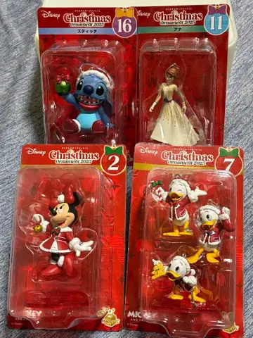 Disney 크리스마스 오너먼트 복권 4종 세트