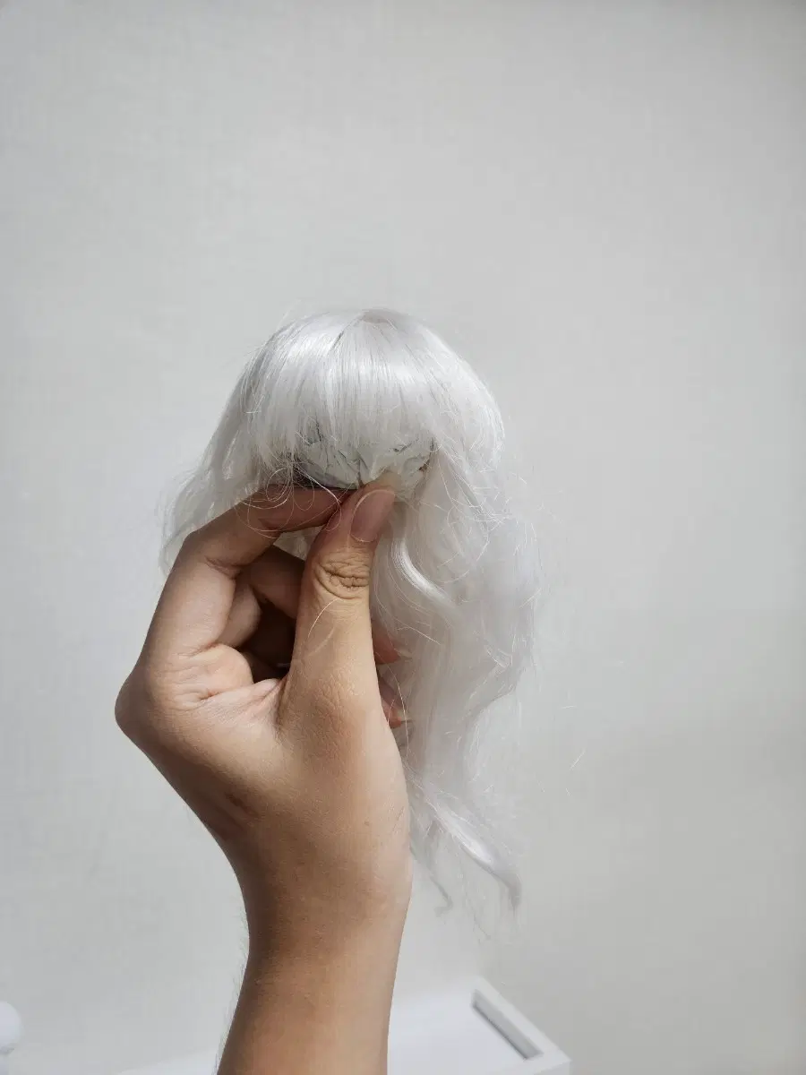 리츠돌 구채관절인형 웨이브 백발 가발
