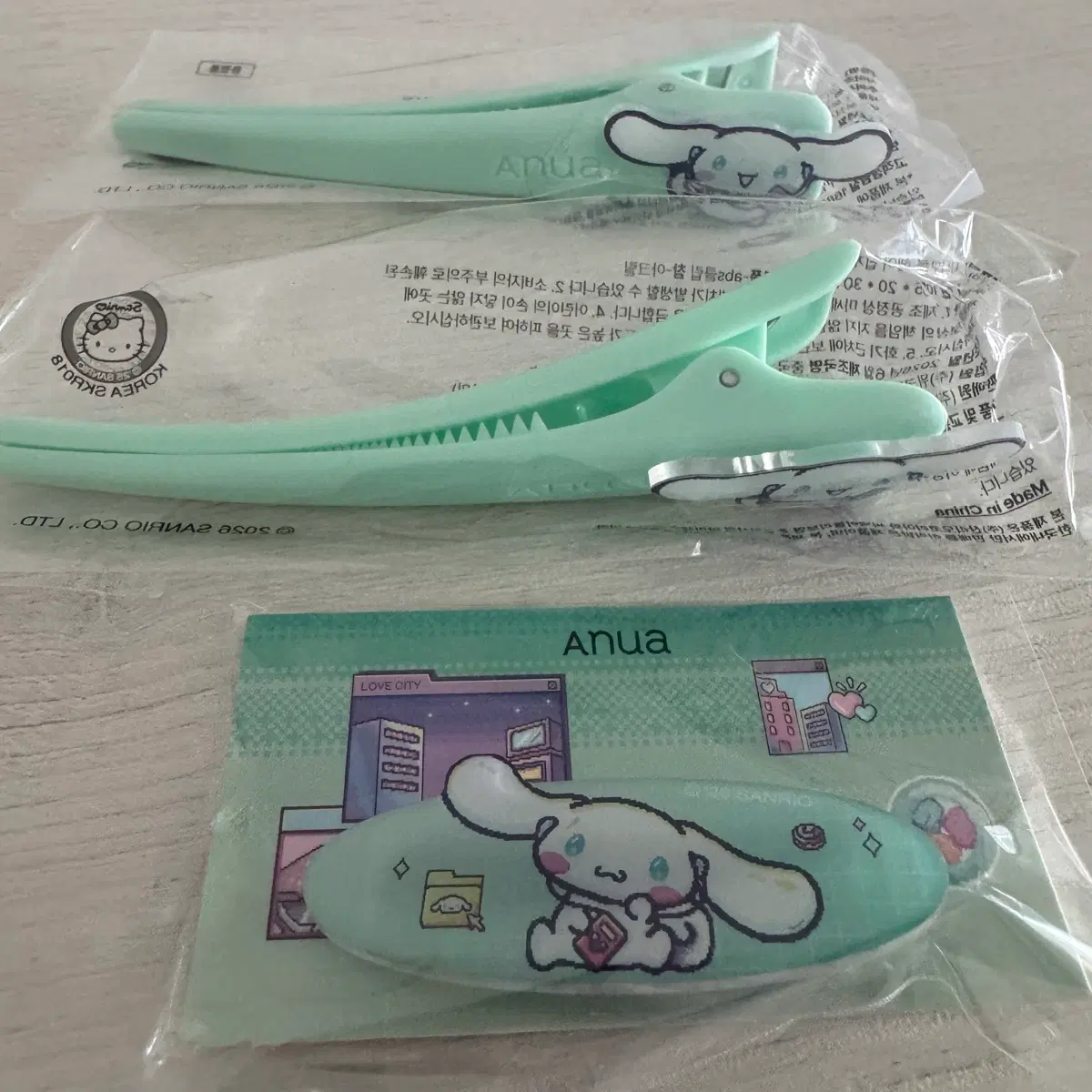 미개봉)일괄)개별가)올리브영 산리오 시나모롤 집게삔