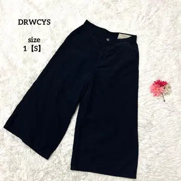 도로시 코듀로이 와이드 크롭 빅 루즈 네이비 면 100% S
