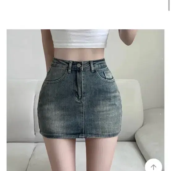 청치마 빈티지워싱 미니스커트