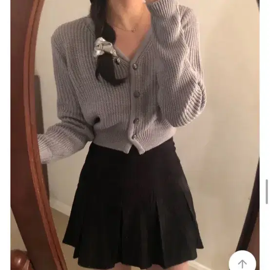 코듀로이 플리츠 스커트