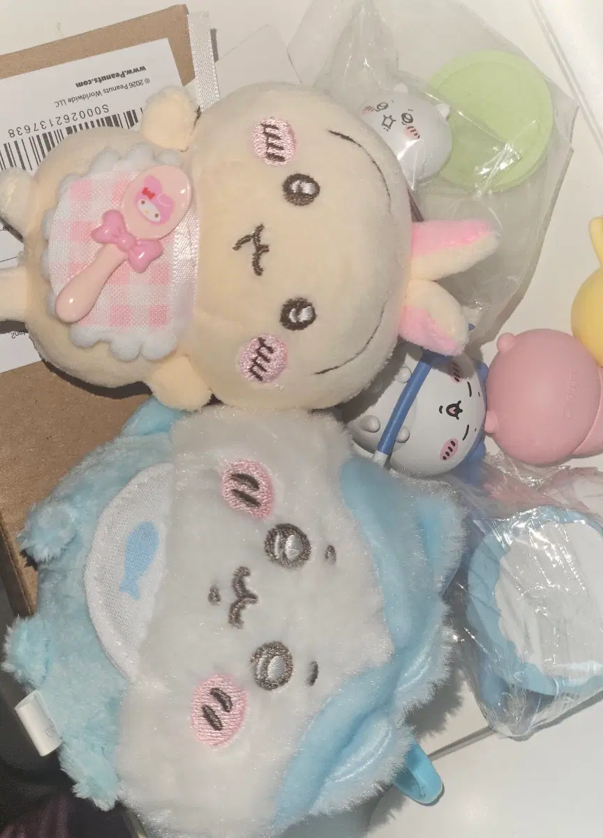 치이카와 먼작귀 우사기 하치와레 가르마 토끼 베이비 아기 인형 누이 마스코트