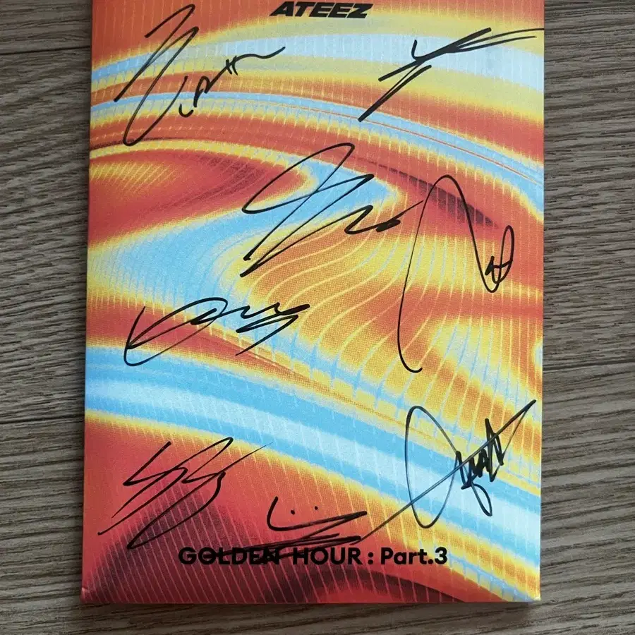 에이티즈 친필싸인 골든아워 파트 3 포카앨범