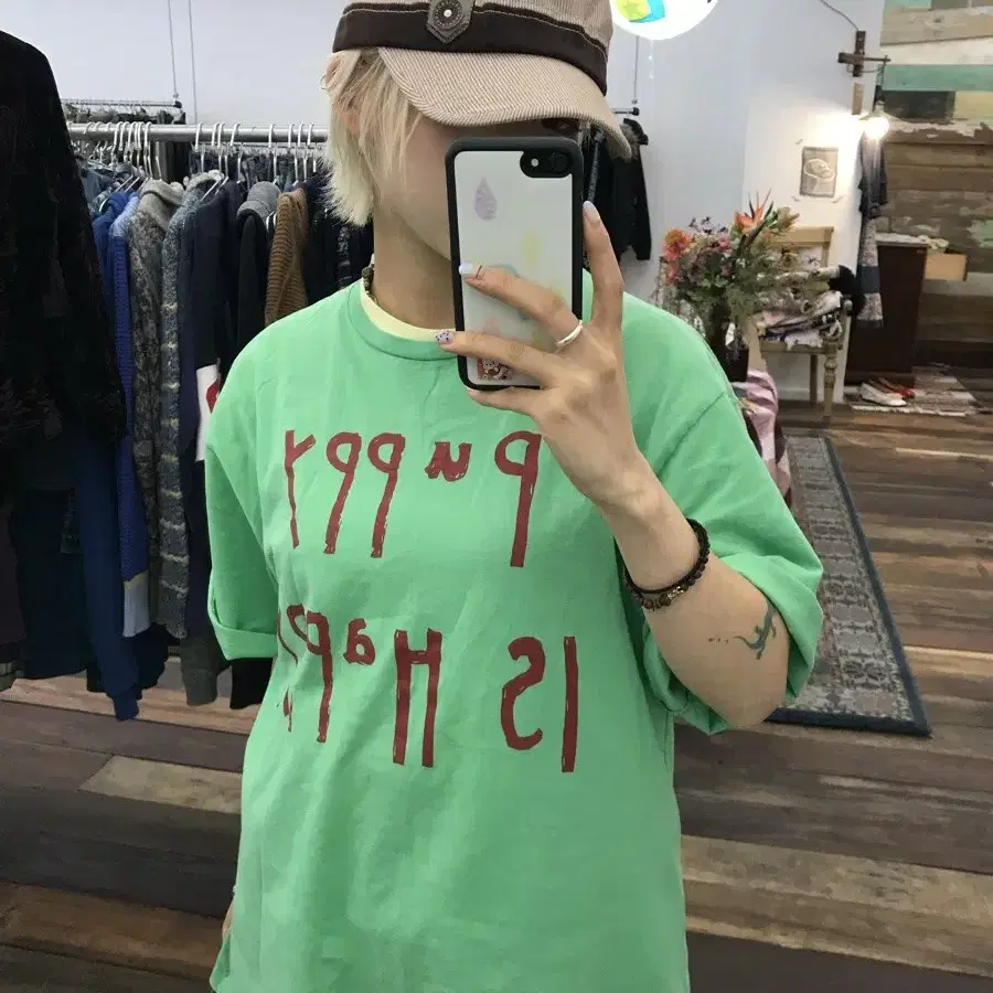 빈티지 스티치 스트라이프 군모 모자
