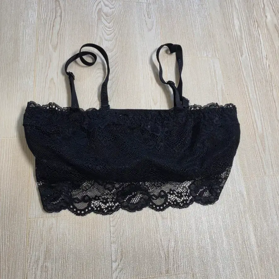 블랙 레이스 뷔스티에 브라렛.세탁완료