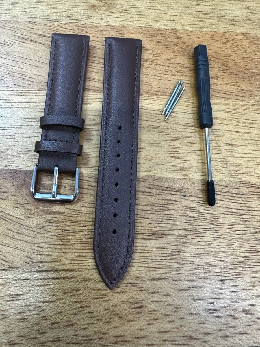 시계줄 브라운 가죽 시계줄 20mm 교체 세트 (새상품)
