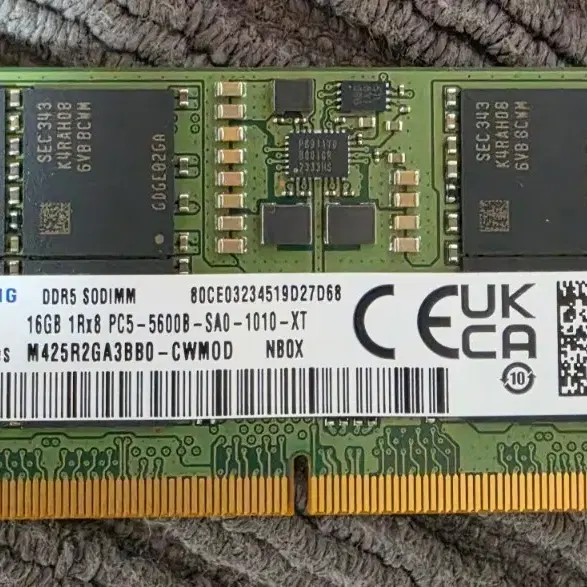 삼성 DDR5 SODIMM 16GB PC5-5600B 랩탑용 램 노트북