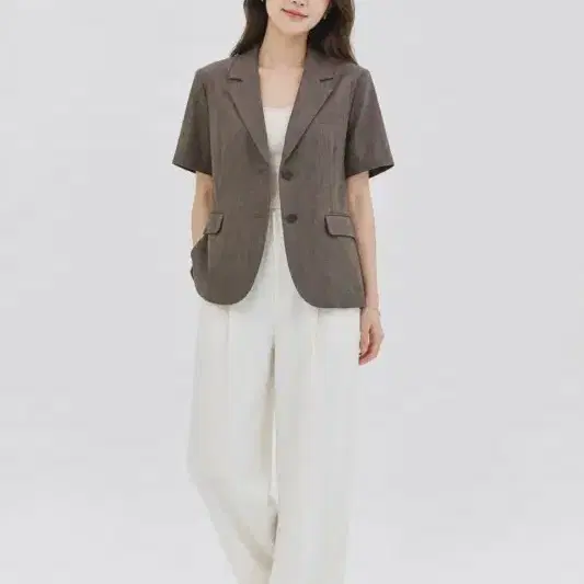 미쏘 브라운 여자 S 블레이저 자켓 O5214