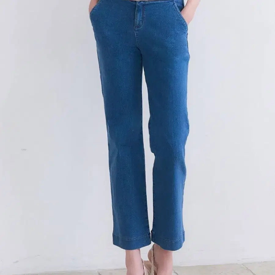 허리밴딩 데님바지