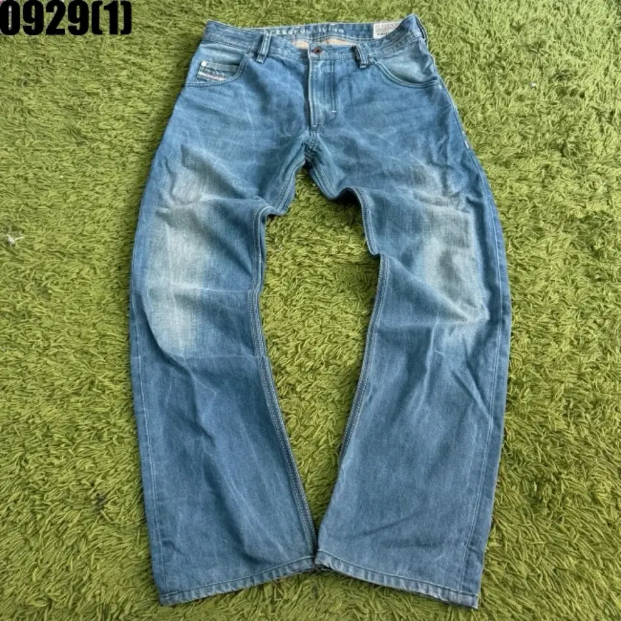 디젤 청바지 블루 워싱 데님 팬츠 29