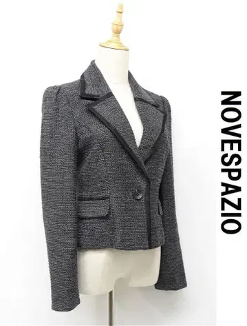 O331/새상품급 NOVESPAZIO 트위드 테일러드 자켓 라메 38