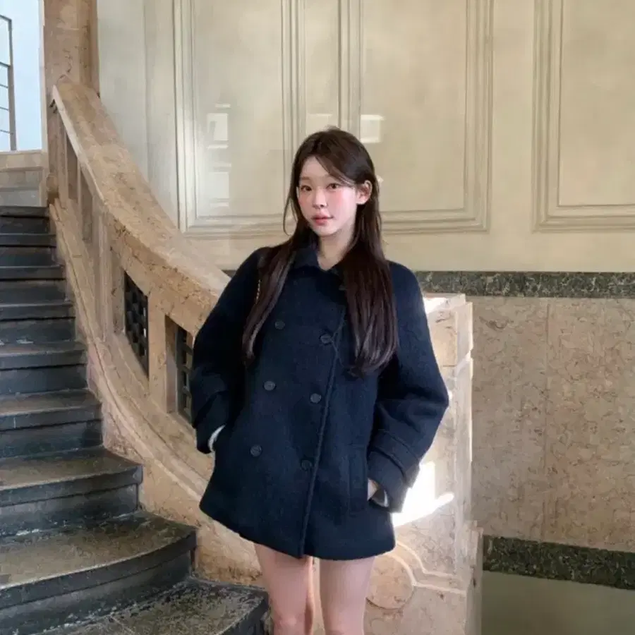 소버샵 blush alpaca coat 블러쉬 알파카 하프코트