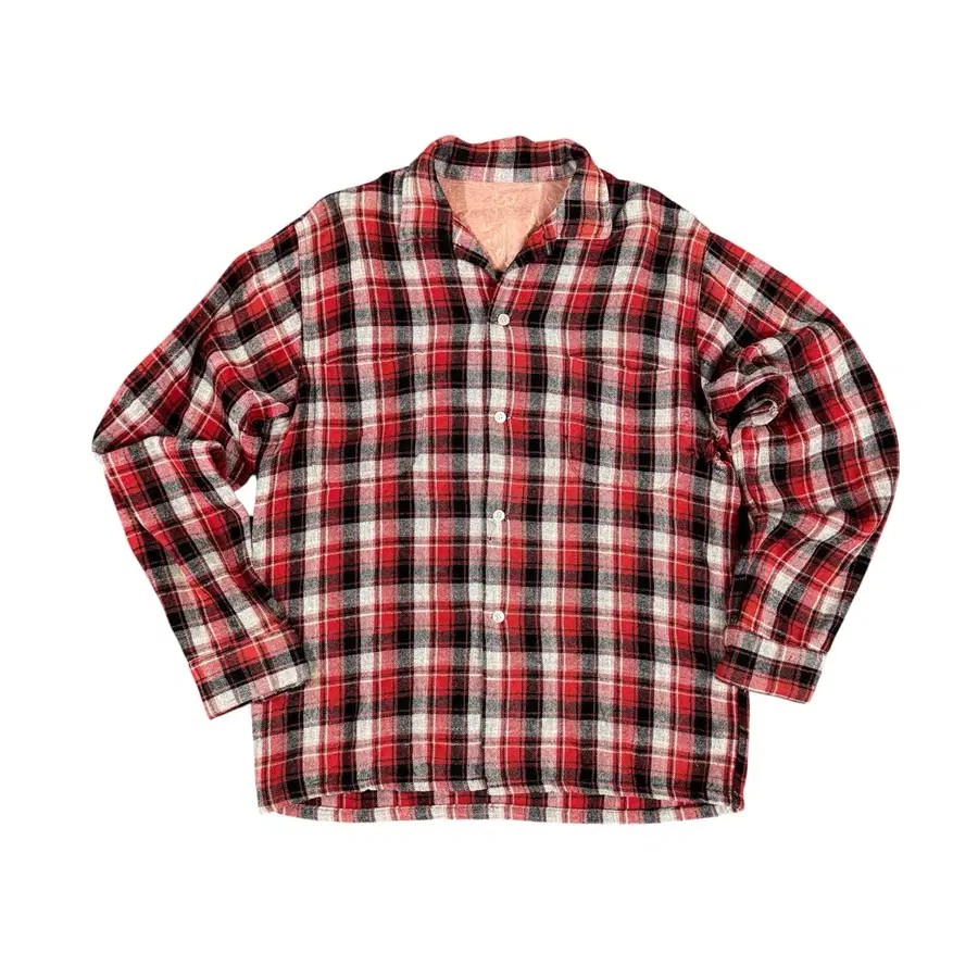 빈티지 50s/60s 쉐도우 플레이드 셔츠 Shadow Plaid Wool Shirt
