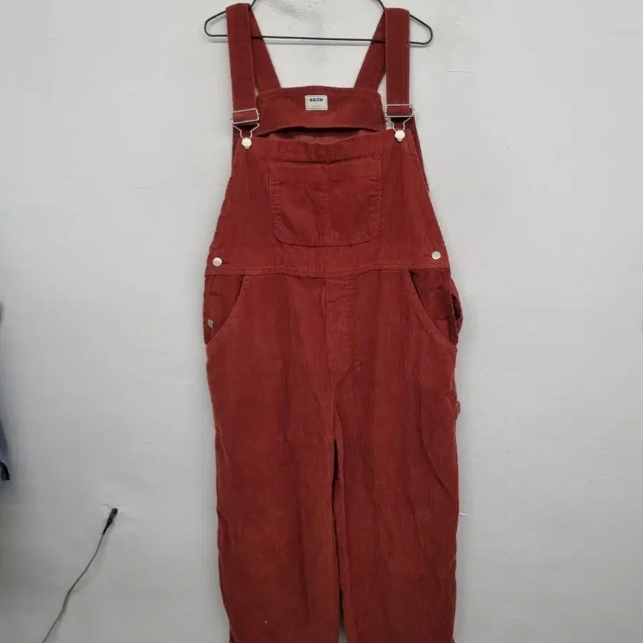 [여성77~88 size] BAON 코듀로이 골덴 멜빵 바지 오버롤