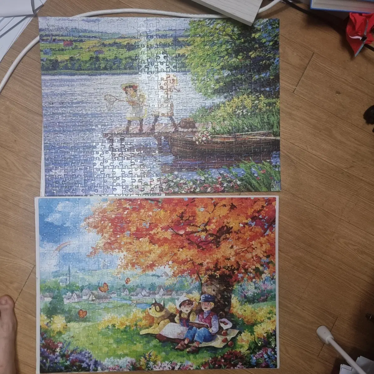 빨간머리앤과 플란다스 개 퍼즐 완성본 팝니다.