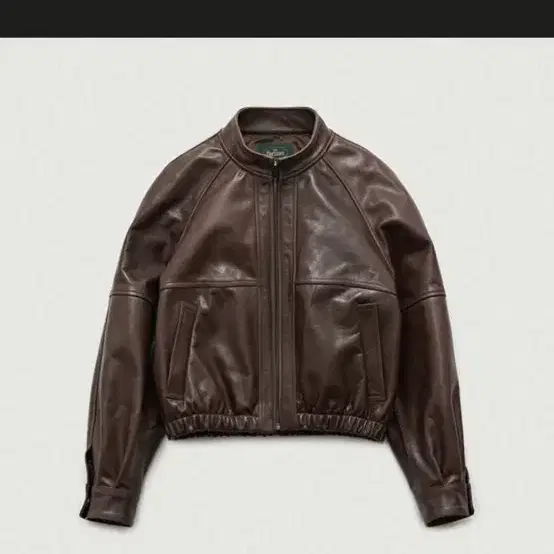 더바넷 크롭리얼레더 자켓 | Women's brown granger leather blouson