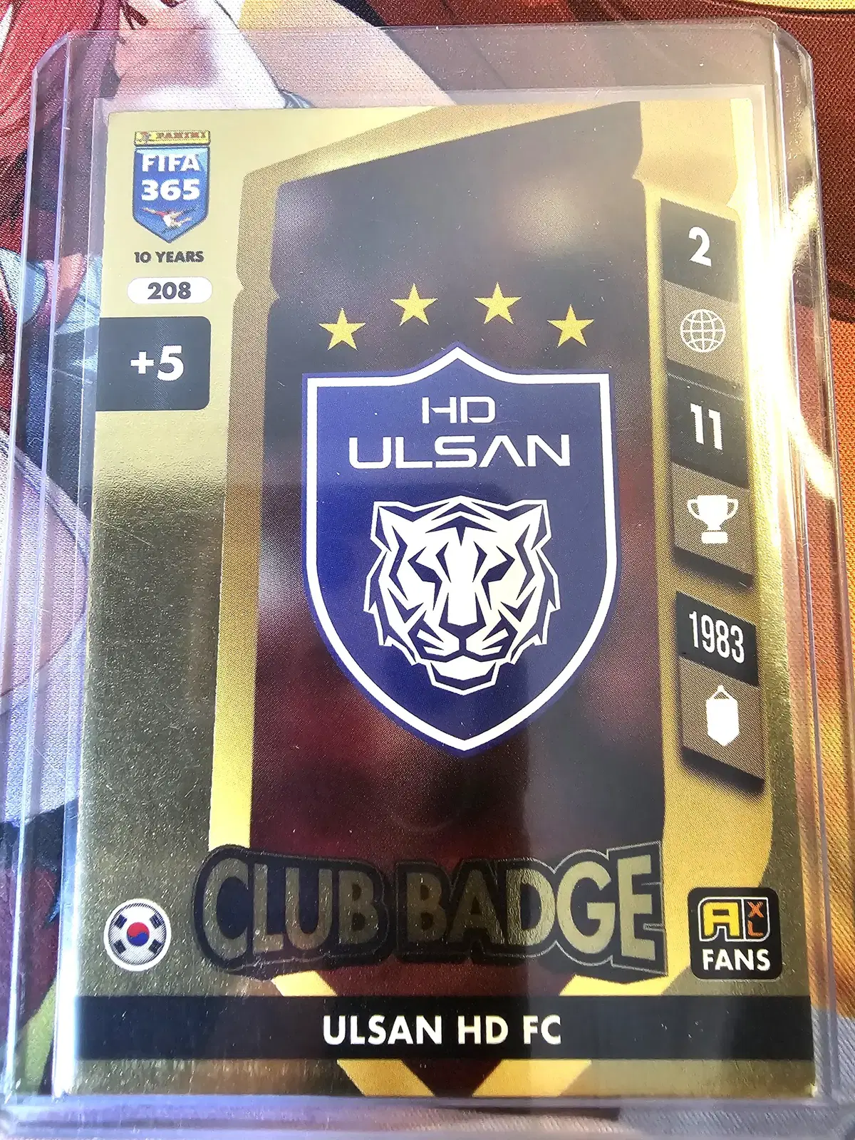 파니니 FIFA 365 울산 현대 HD FC 클럽 뱃지 엠블럼 카드 #208 파니니 카드