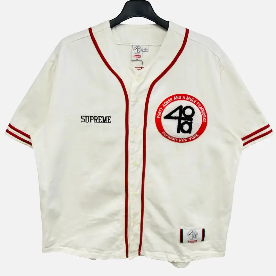 Supreme 슈프림 X 40 에이커스 트윌 베이스볼 져지 M