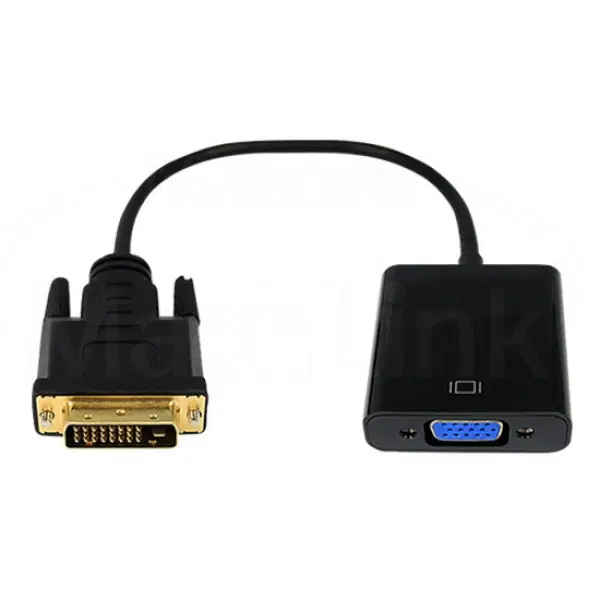 DVI-D to VGA HDCP 무전원 영상 컨버터 블랙