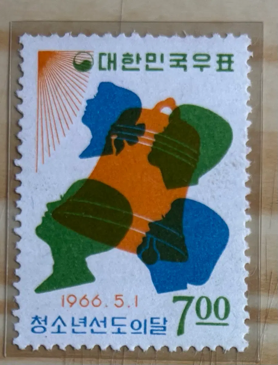 청소년선도의달, 단편우표, 1966년