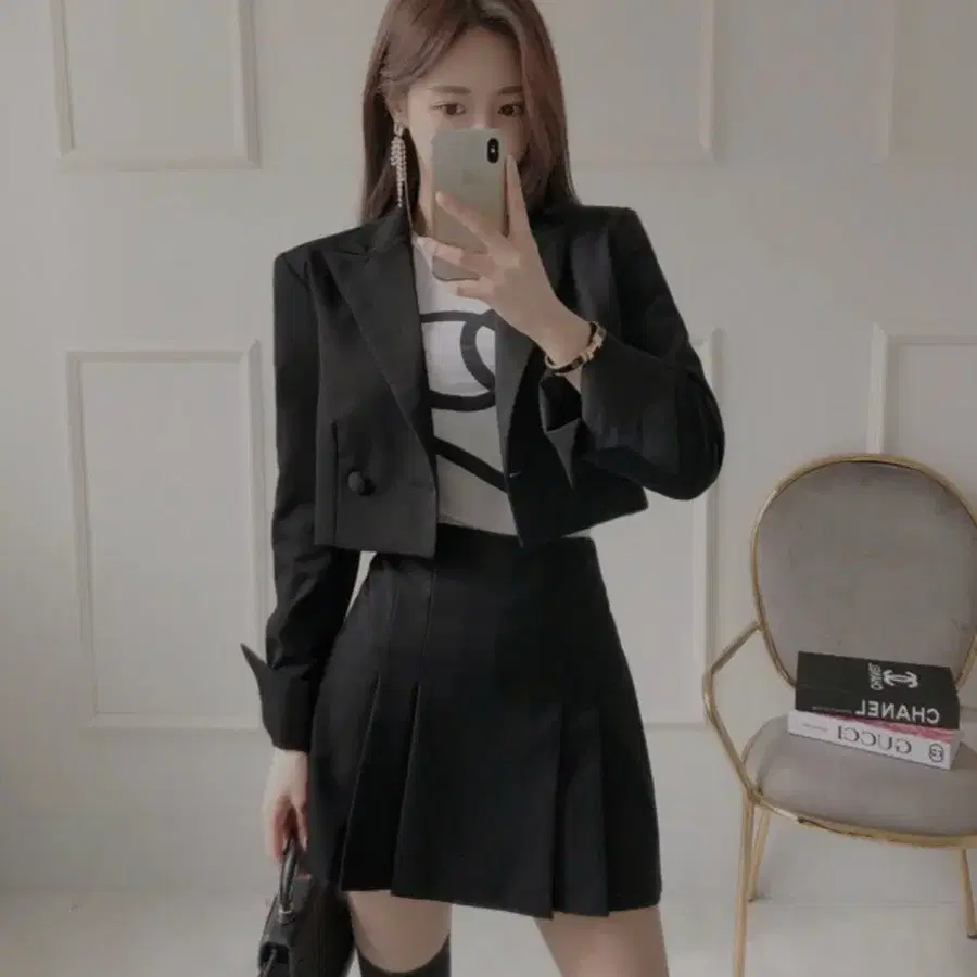 새상품 모던걸 자켓 블랙