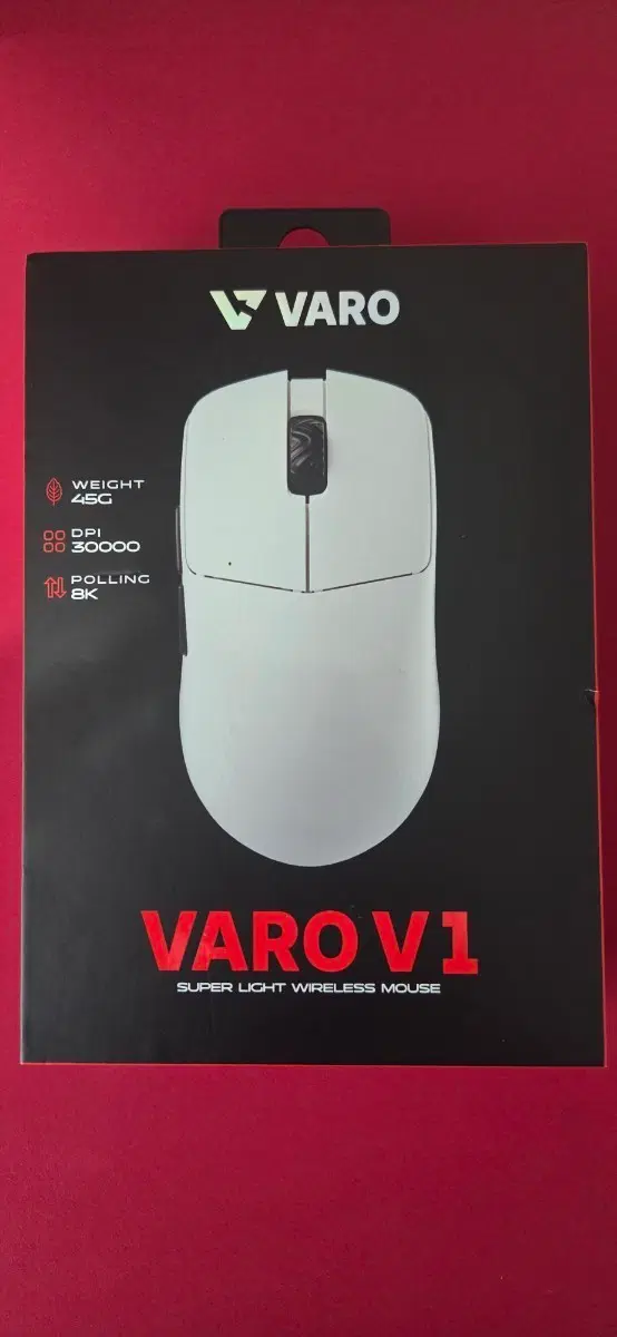 VARO 바로 V1 무선 마우스 화이트