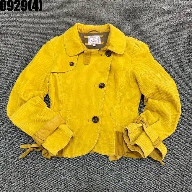 홍미화브랜드 코듀로이 자켓 옐로우 44 0929