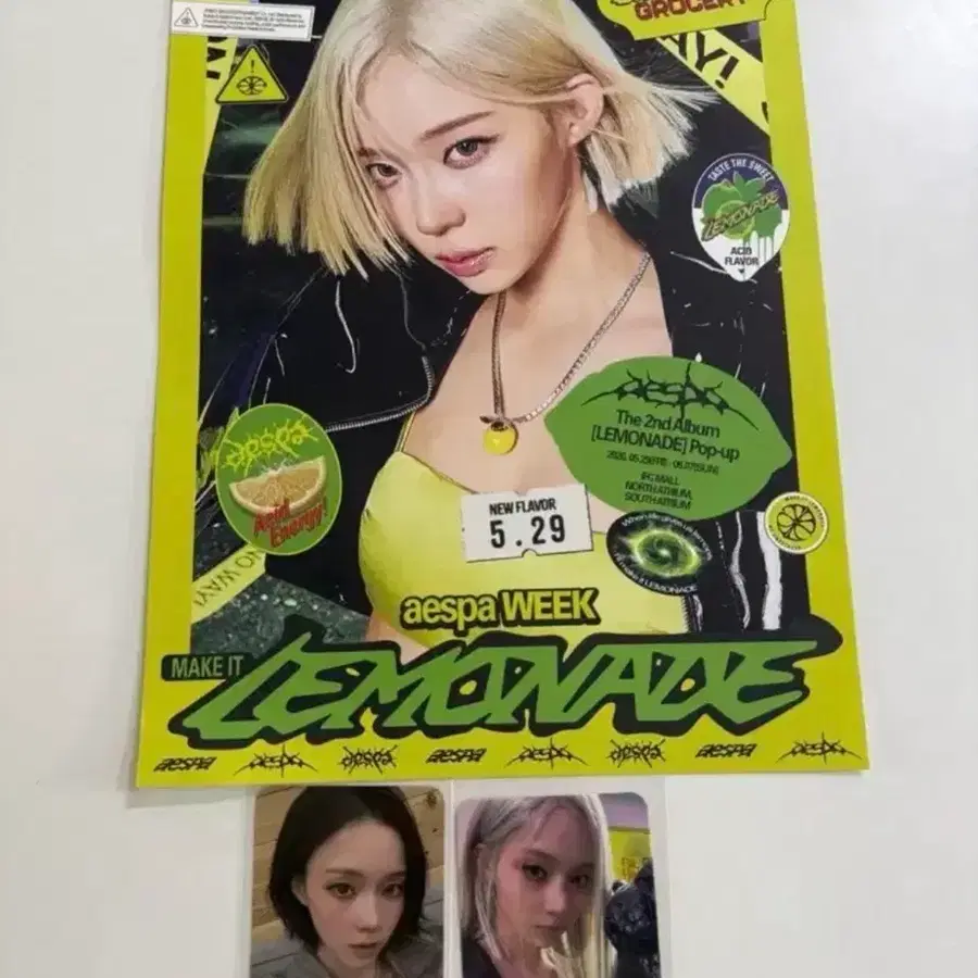 에스파 윈터 레모네이드 팝업 특전 포스터 + 케타포 / 팝업 특전