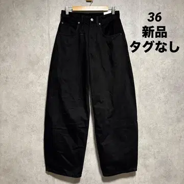 ZARA 벌룬 슬리브 핏 데님 팬츠 36 새상품 블랙 리지드