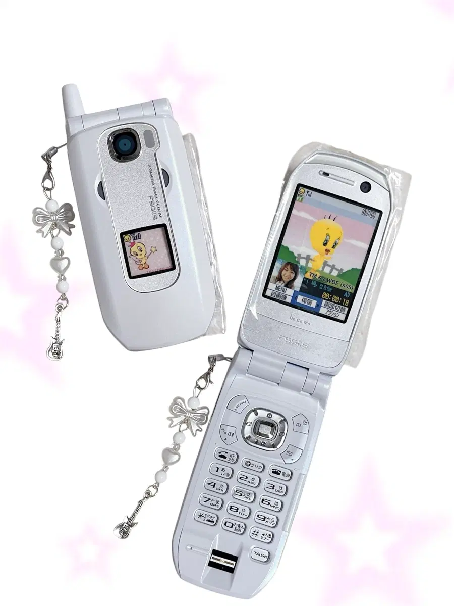 [레어] 고전 트위티 목업폰 도코모 모형폰 일본 폴더폰 핸드폰 휴대폰 y2k docomo