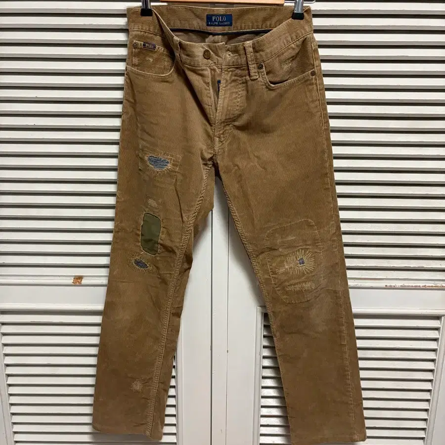 폴로 랄프로렌 패치워크 코듀로이 팬츠 베이지 골덴바지