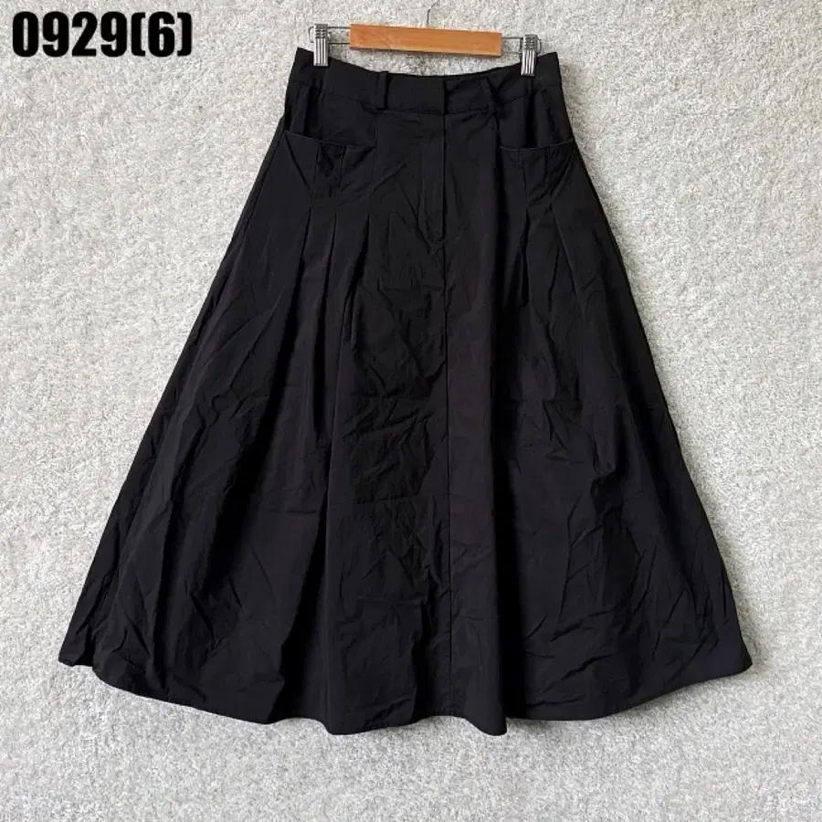 블랙 플레어 롱 스커트 0929