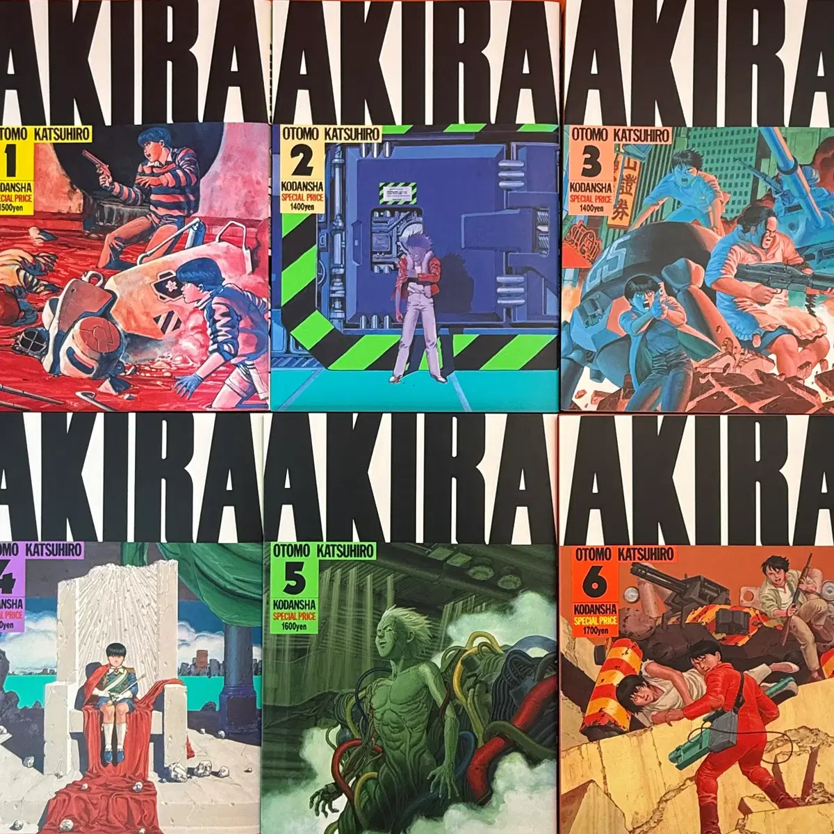AKIRA 아키라 전 6권 완결 세트 오토모 가쓰히로 일본 일본어 일본판 원서 만화 코믹 만화책 고단샤 SF 명작